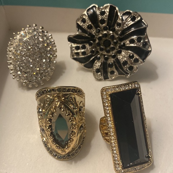 Costume Rings. 4 total. All stretchy bands - Picture 2 of 7